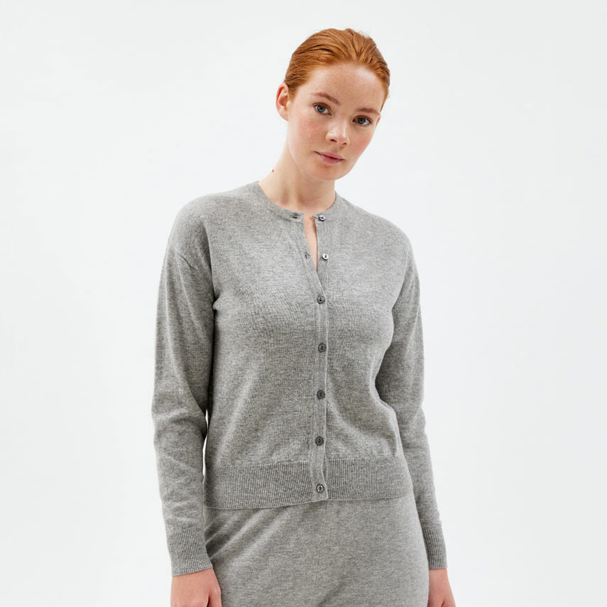 Cardigan, Grey Melange, hi-res